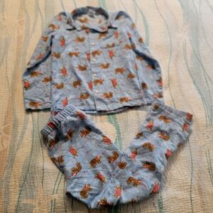 Adorable sloth flannel holiday pajamas, size 12